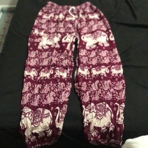 Elephant print pants